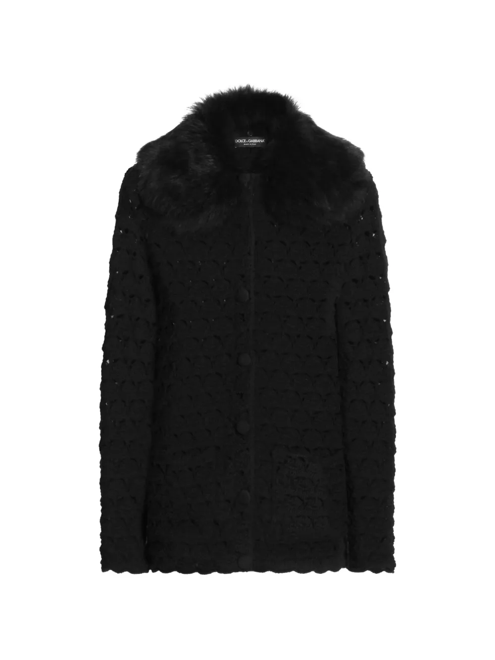 Dolce & Gabbana Gehäkelte Jacke - Schwarz