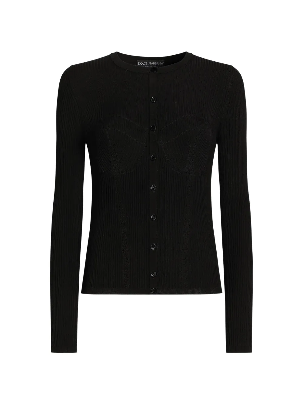 Dolce & Gabbana Gerippte Strickjacke aus Viskose - Schwarz