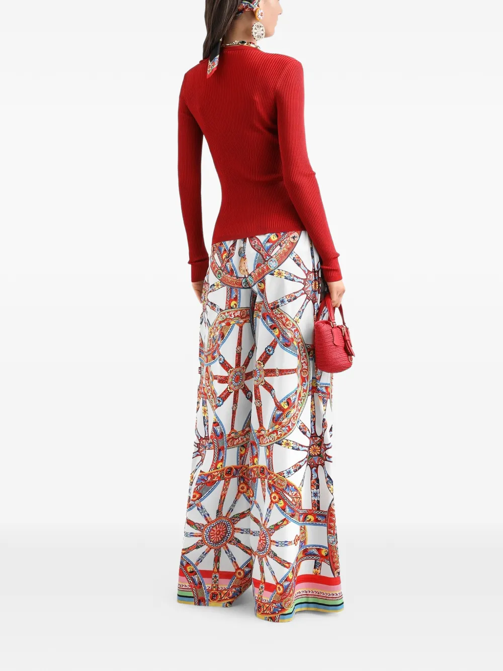 Dolce & Gabbana Viscose ribgebreid vest Rood