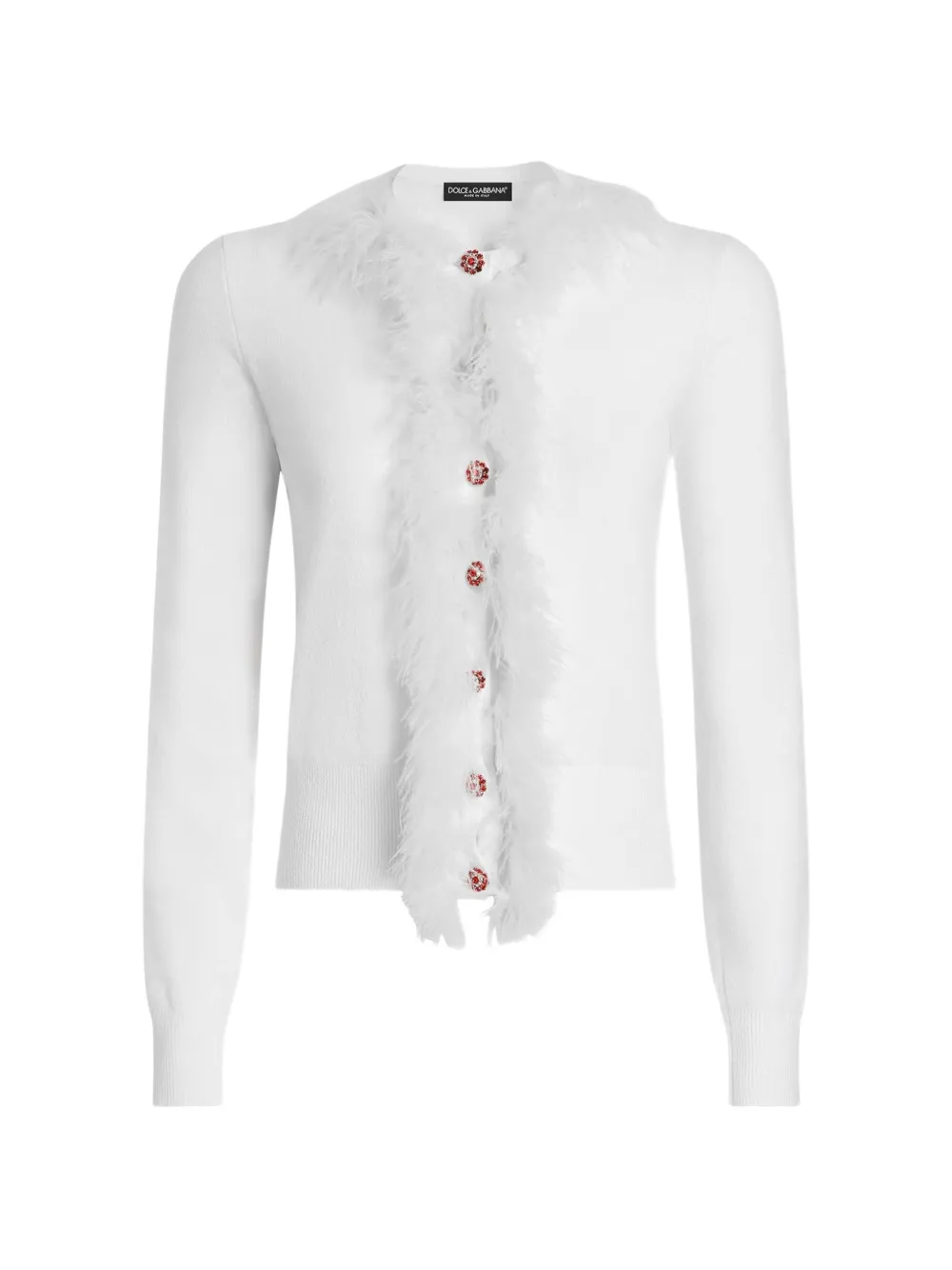 Dolce & Gabbana Cardigan in cotone - Bianco