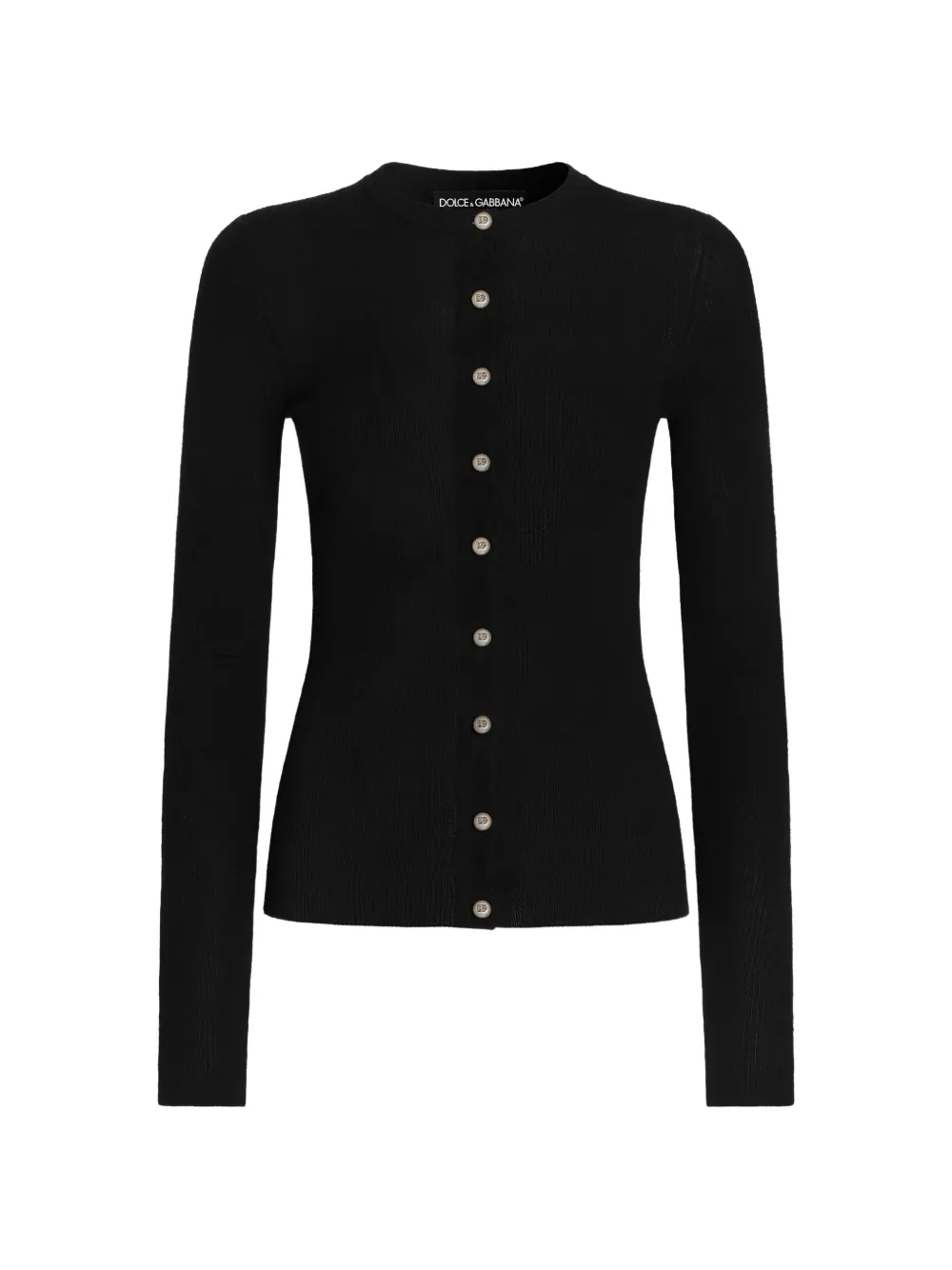 Dolce & Gabbana Cardigan a coste in cashmere - Nero