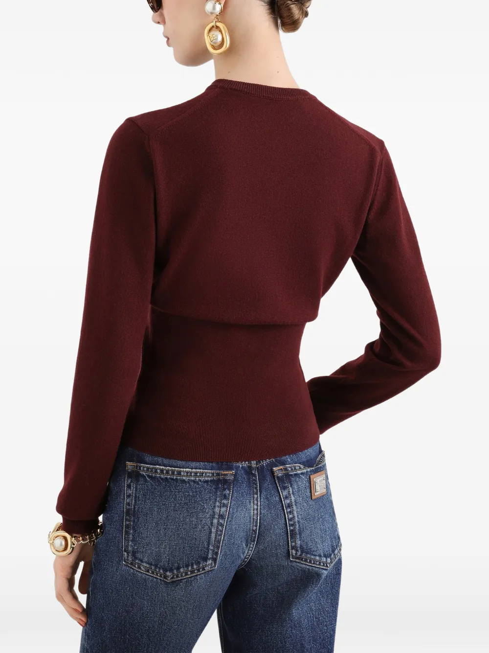 Dolce & Gabbana cashmere Serafino pullover Rood
