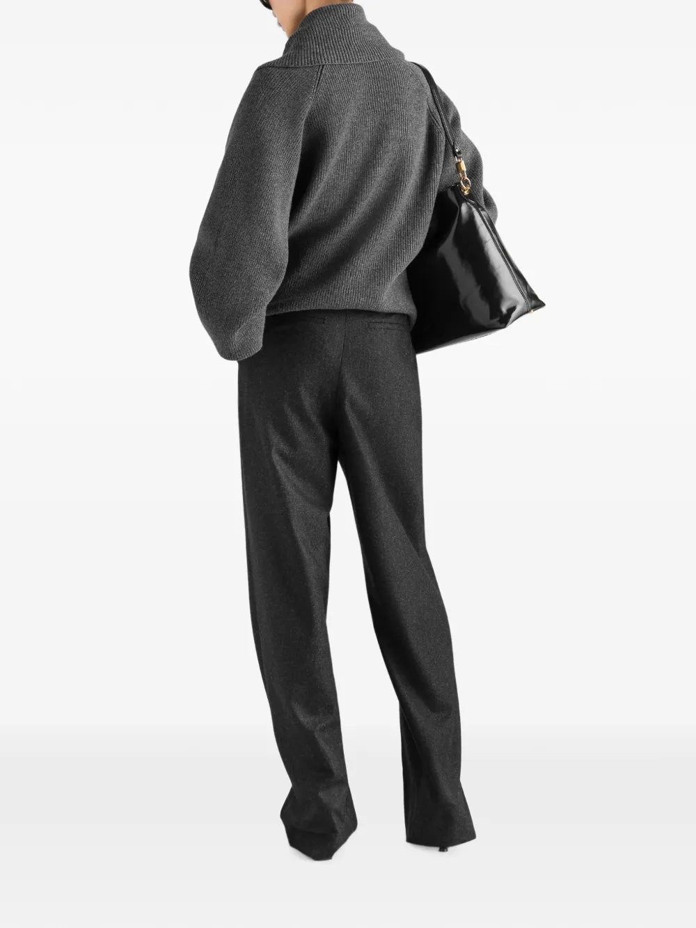 Dolce & Gabbana Half English ribgebreid vest Grijs