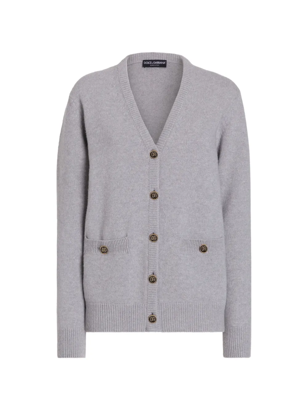 Dolce & Gabbana Virgin Wool Cardigan In Gray