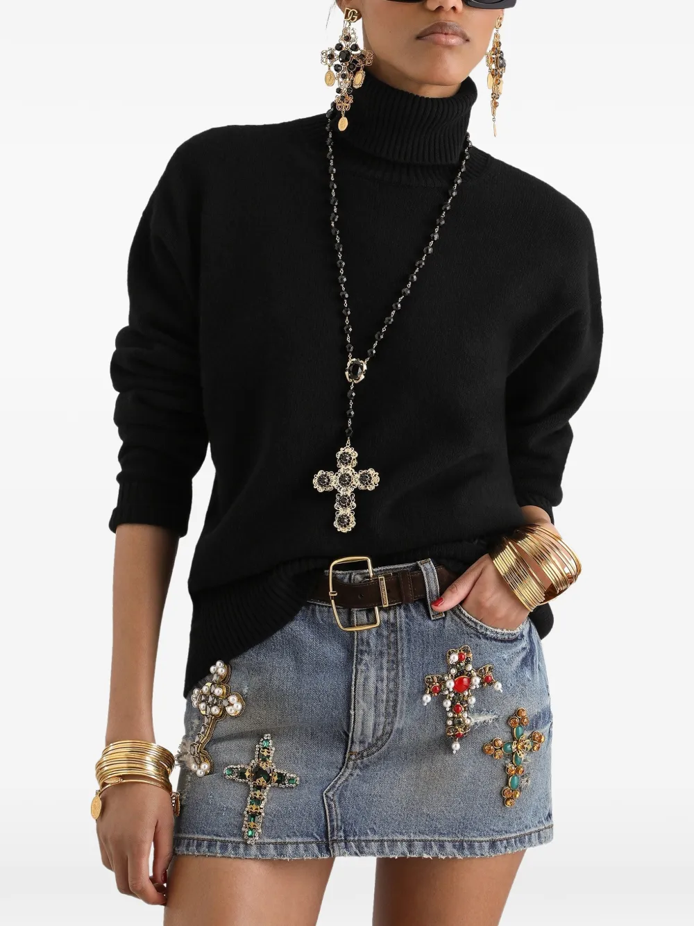 Dolce & Gabbana Wollen coltrui Zwart