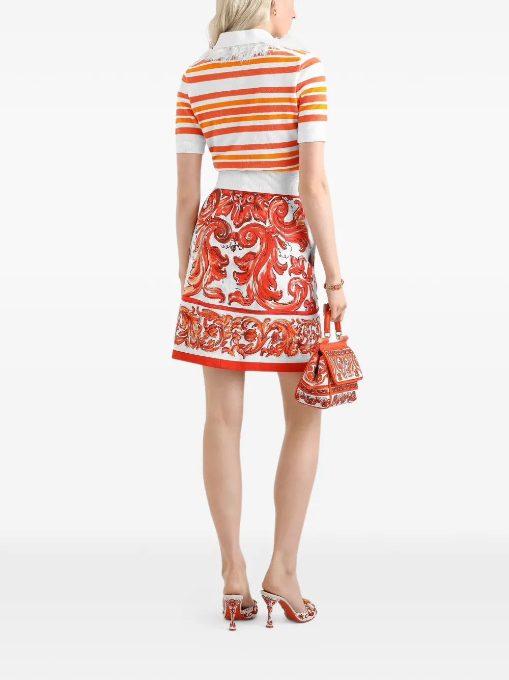 Dolce & Gabbana Gestreept poloshirt Wit