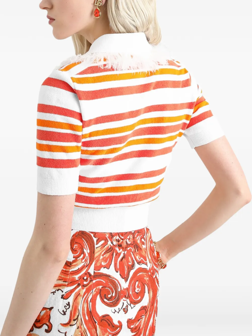 Dolce & Gabbana Gestreept poloshirt Wit