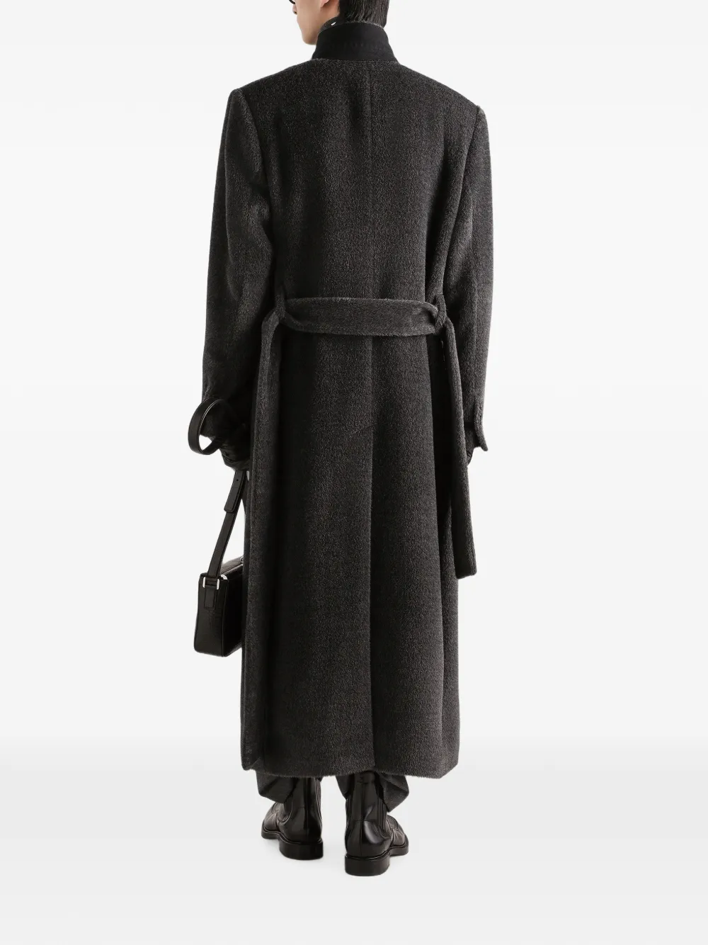 Dolce & Gabbana double-breasted alpaca coat Grijs