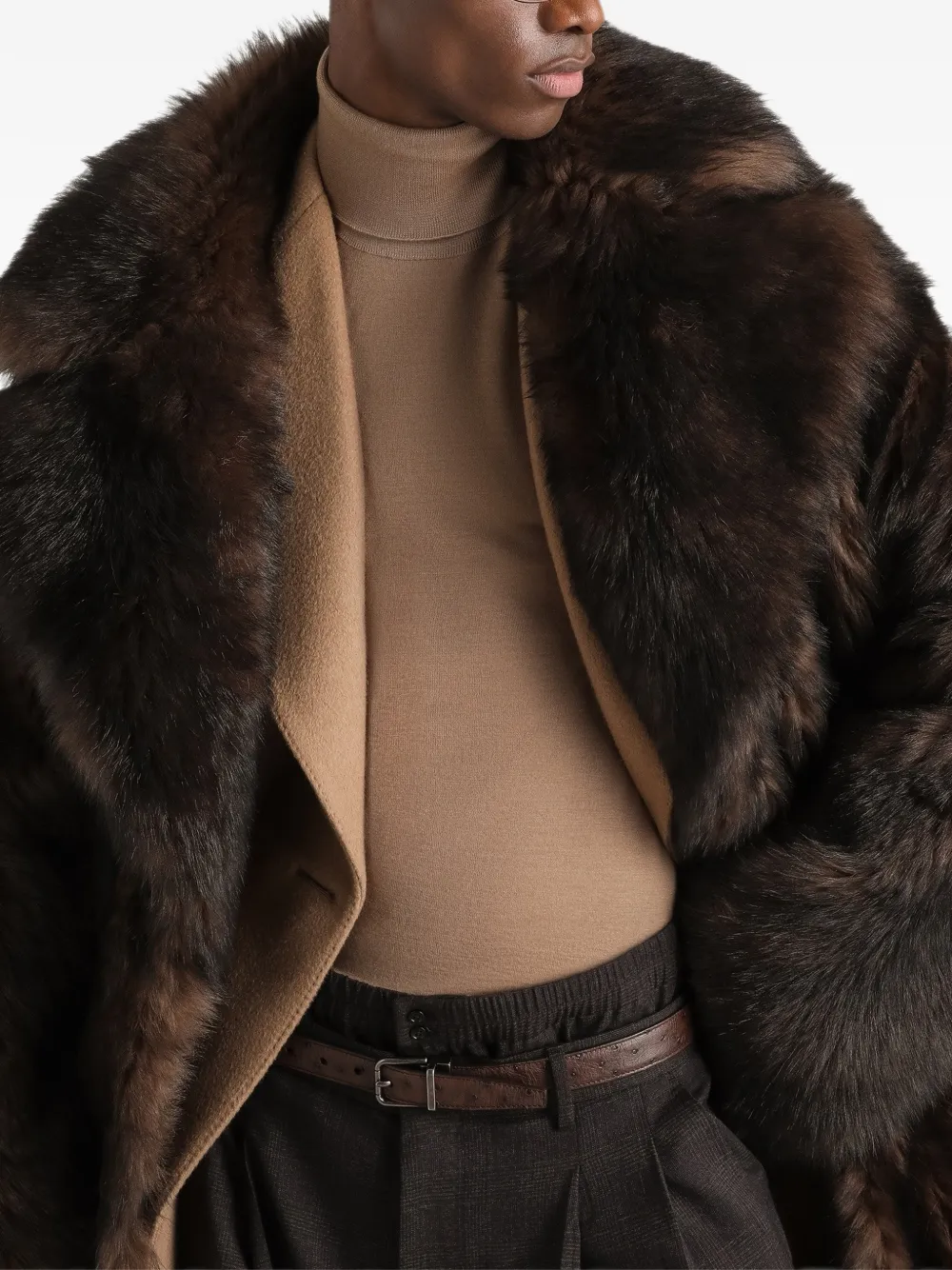 Dolce & Gabbana Lammy coat Bruin