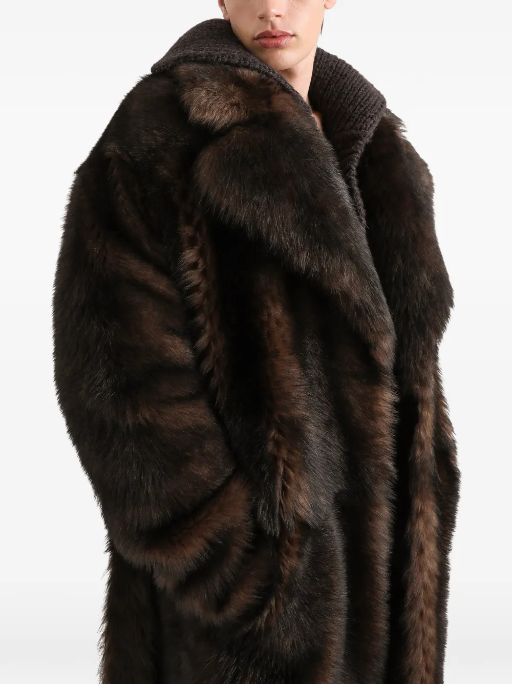 Dolce & Gabbana Lammy coat Bruin