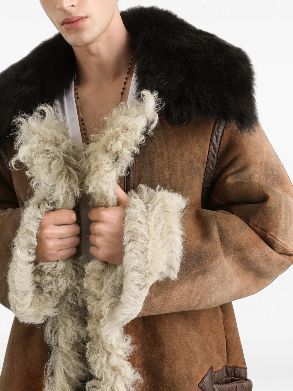 Dolce & Gabbana Lammy coat Bruin