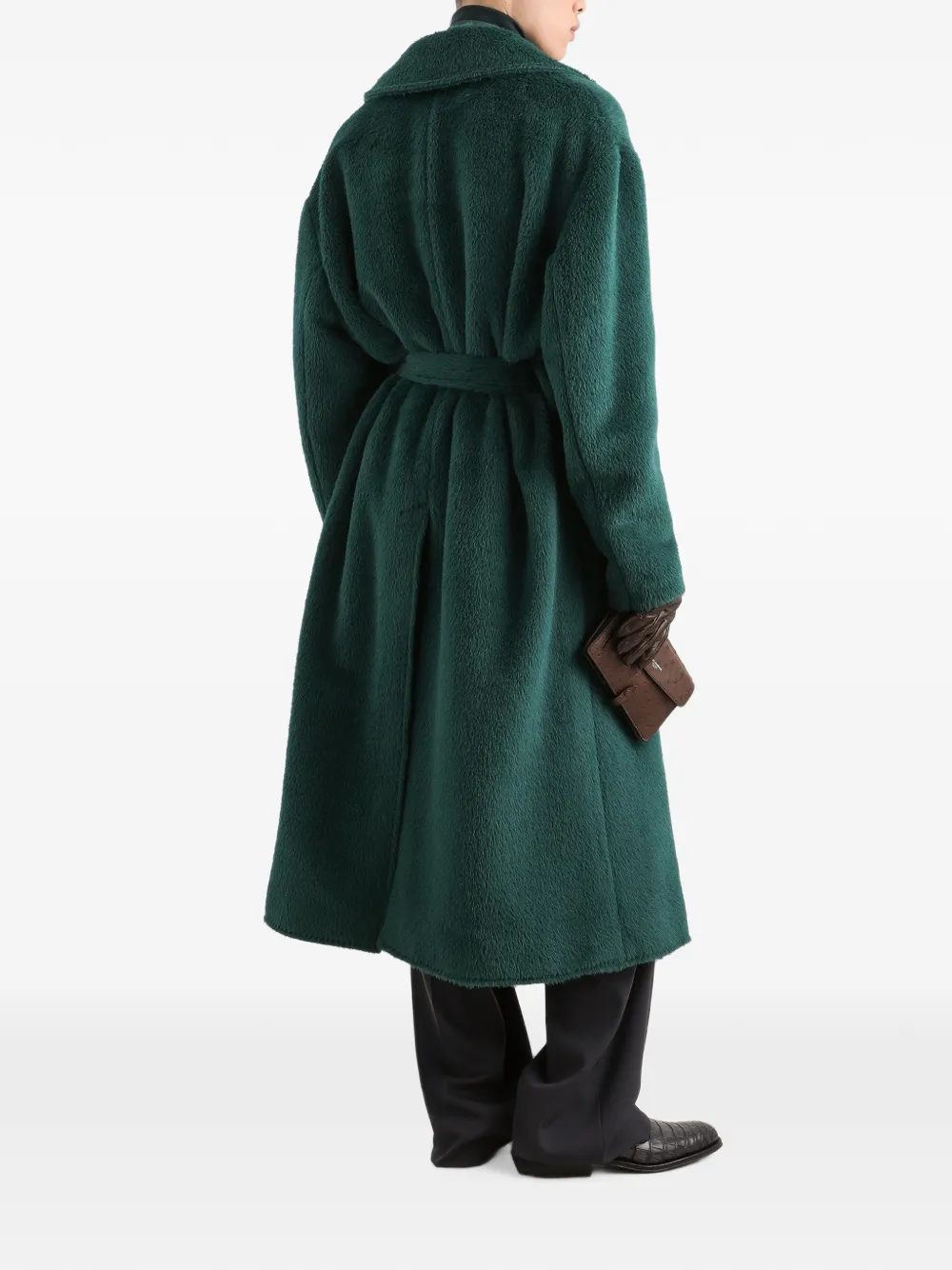 Dolce & Gabbana Alpaca jas met enkele rij knopen Groen
