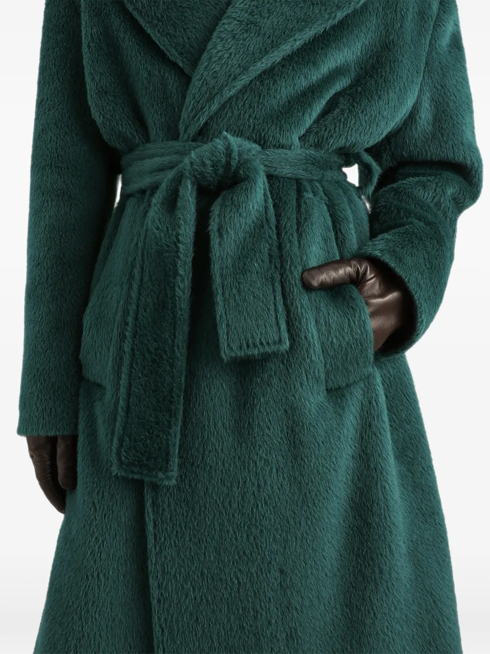 Dolce & Gabbana Alpaca jas met enkele rij knopen Groen