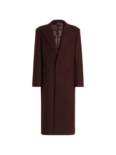 Dolce & Gabbana single-breasted virgin-wool-blend coat