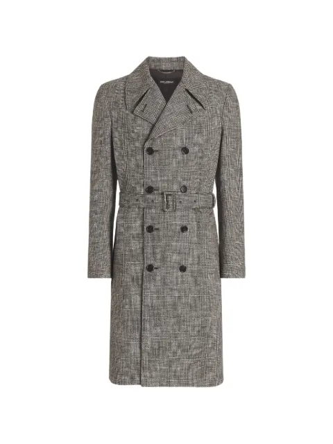 Dolce & Gabbana double-breasted glen-plaid cotton coat
