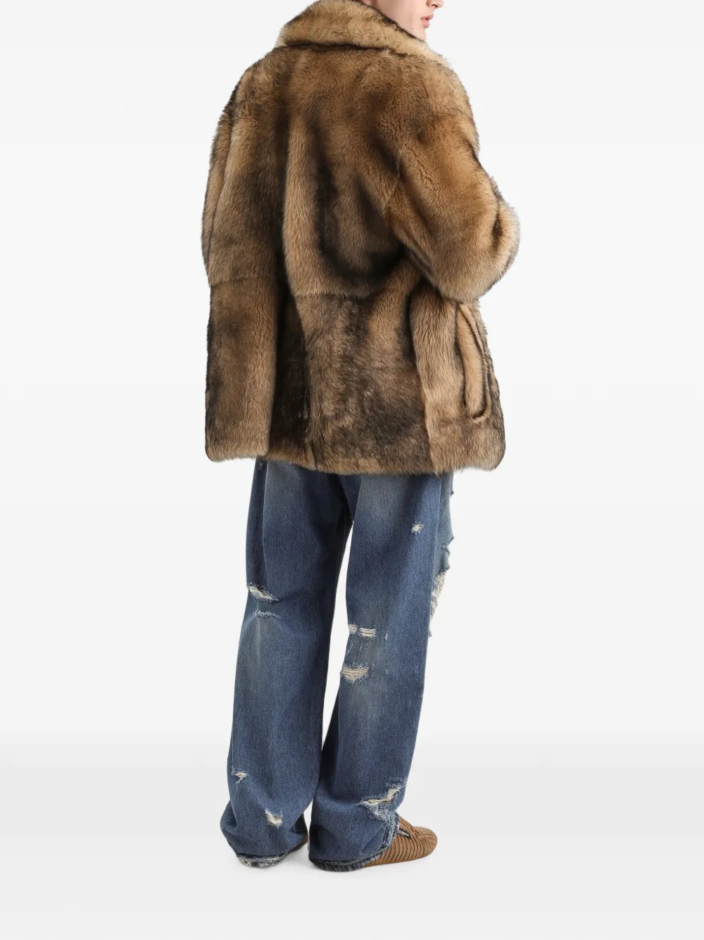 Dolce & Gabbana Jas met dubbele rij knopen Bruin