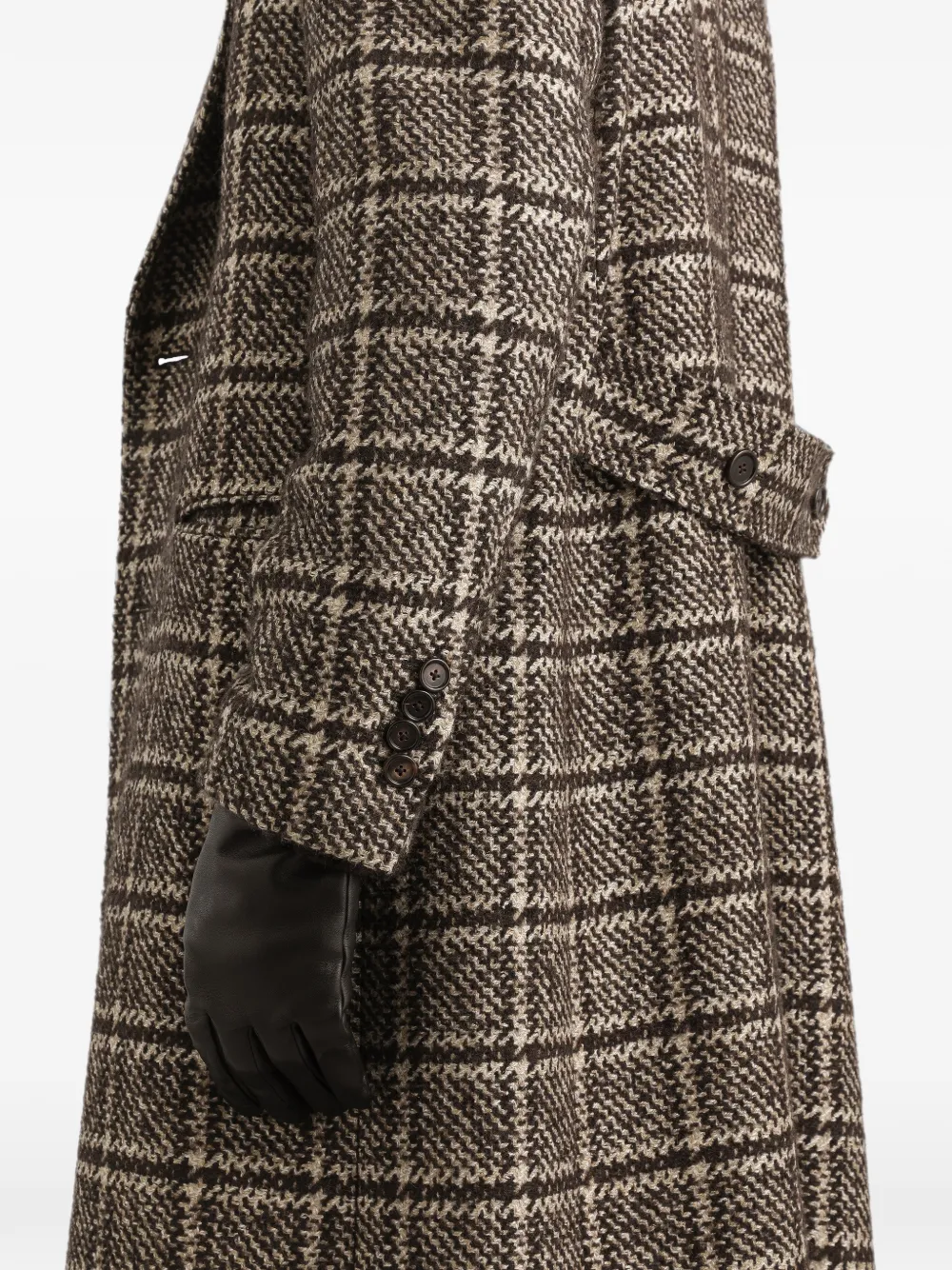 Dolce & Gabbana Mantel met enkele rij knopen Bruin