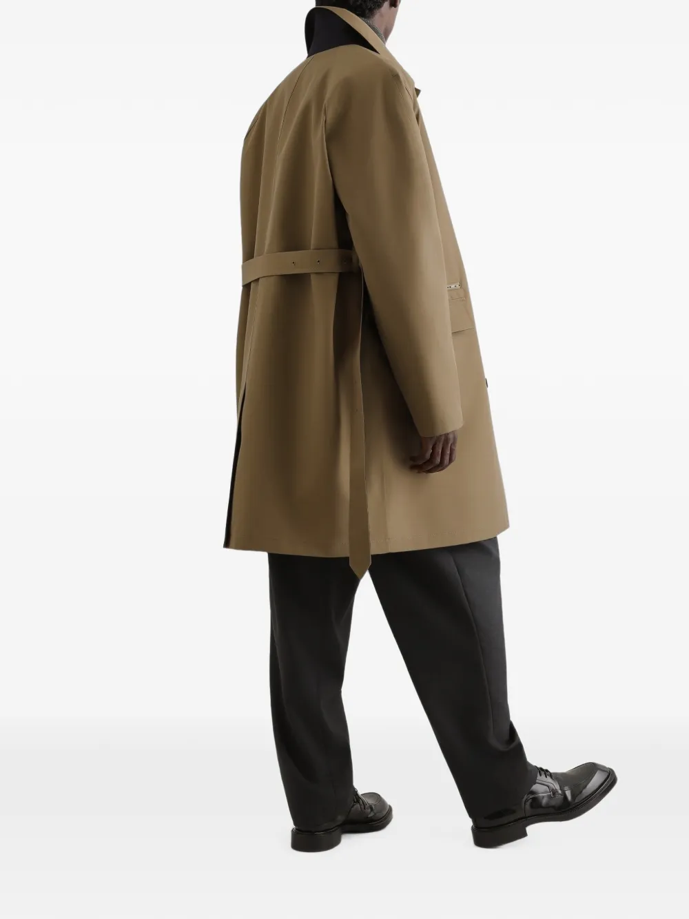 Dolce & Gabbana Katoenen trenchcoat met enkele rij knopen Bruin