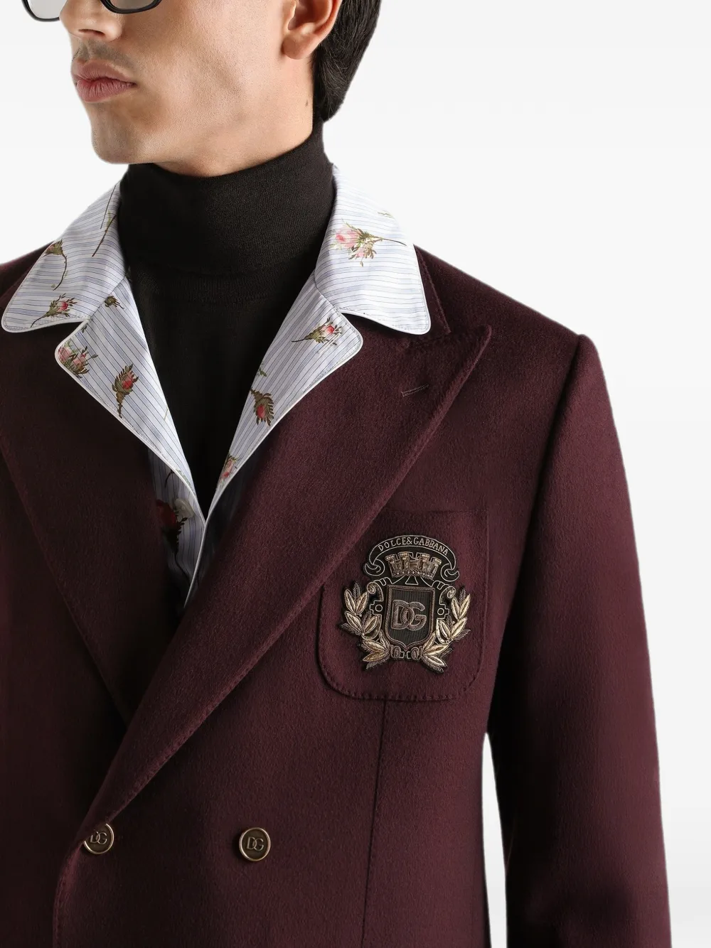Dolce & Gabbana Portofino kasjmier jack met dubbele rij knopen Rood