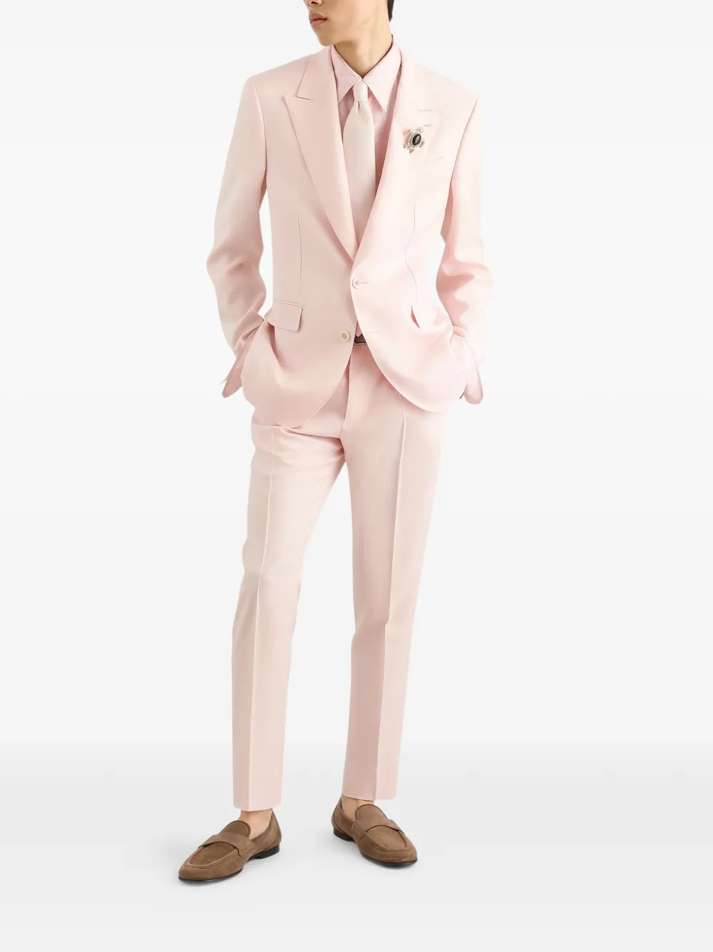 Dolce & Gabbana Sicilia Light viscose blazer met enkele rij knopen Roze