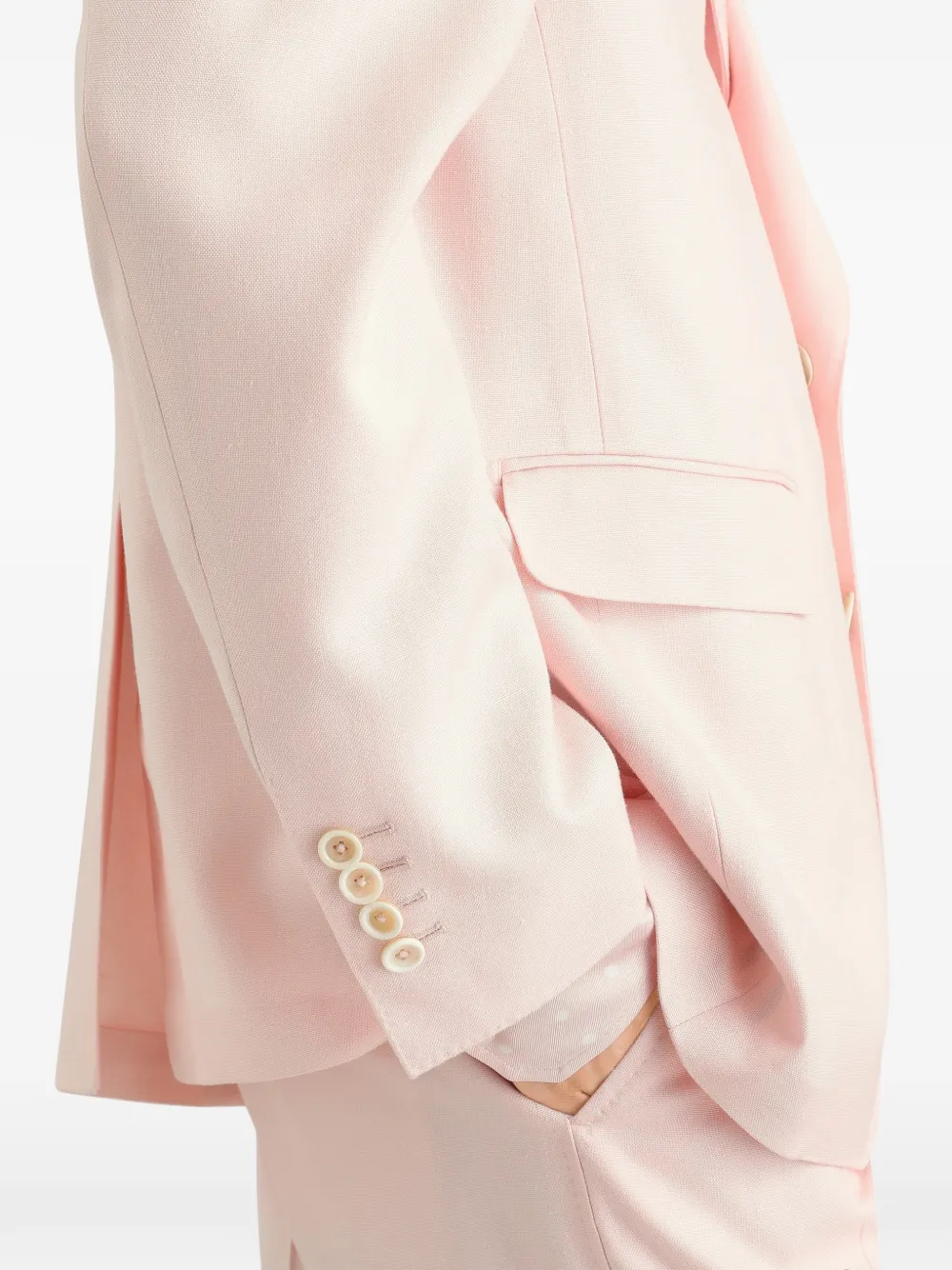 Dolce & Gabbana Sicilia Light viscose blazer met enkele rij knopen Roze