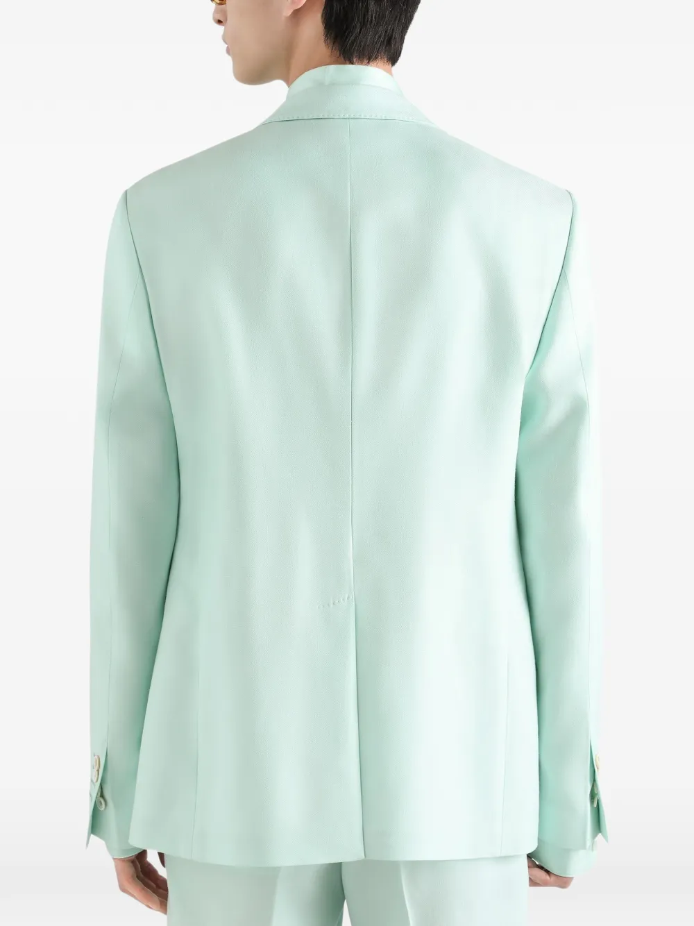 Dolce & Gabbana Sicilia Light viscose jack met dubbele rij knopen Blauw