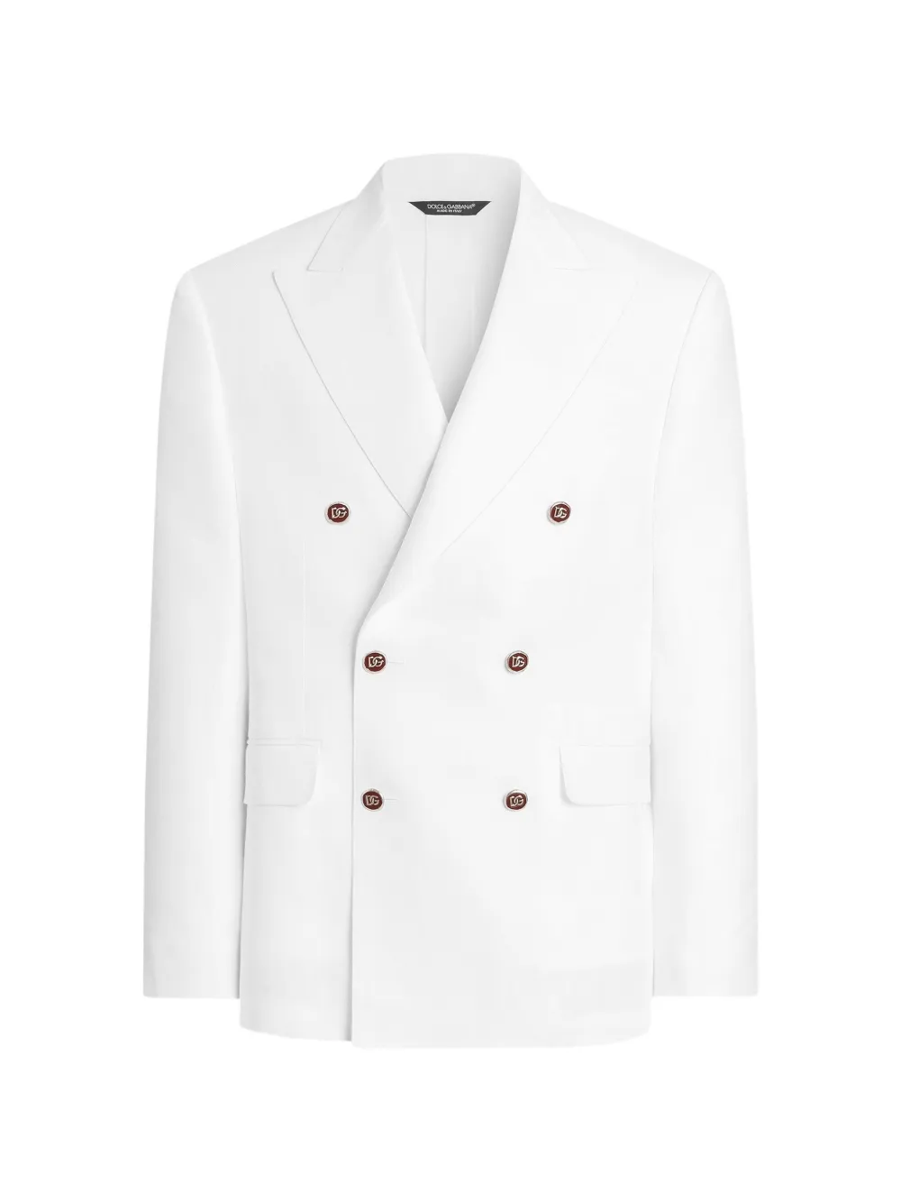 Dolce & Gabbana Sicilia light double-breasted linen jacket - Bianco