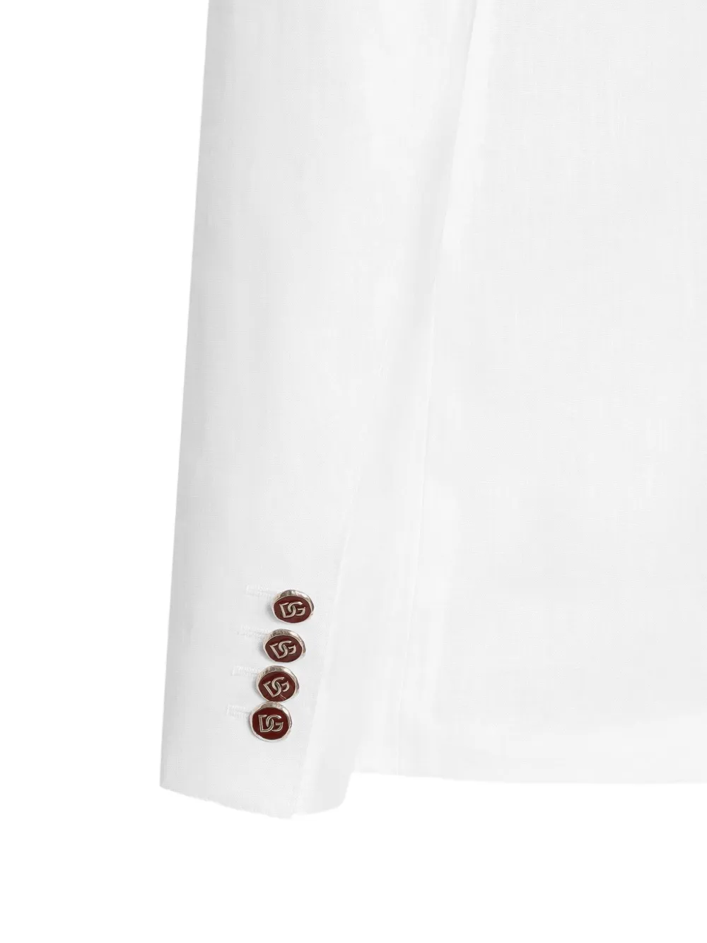 Dolce & Gabbana Sicilia light linnen jack met dubbele rij knopen Wit
