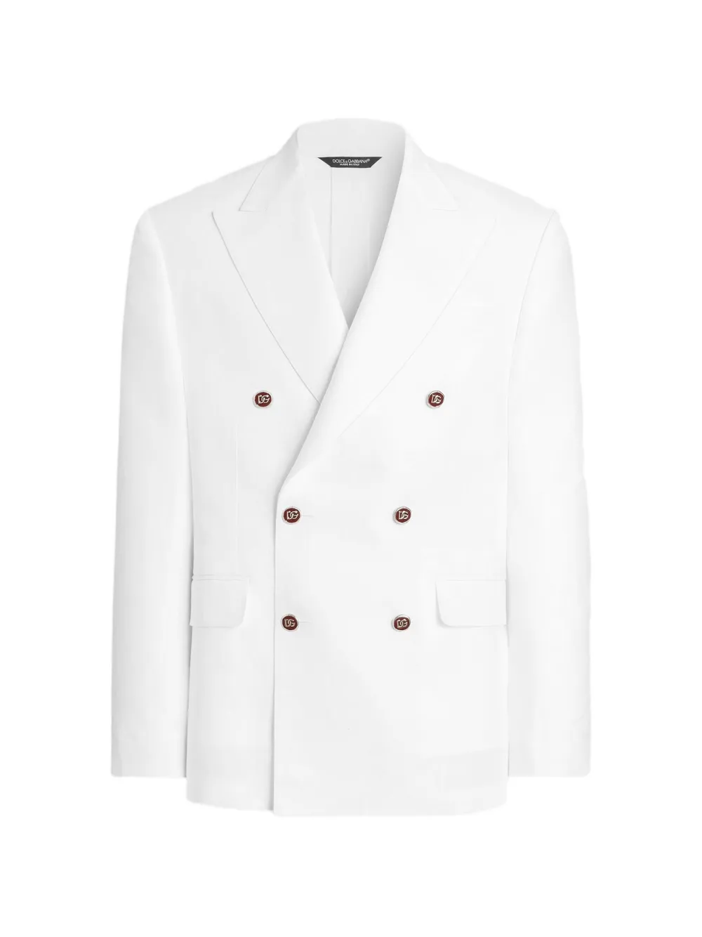 Dolce & Gabbana Sicilia light double-breasted linen jacket - White
