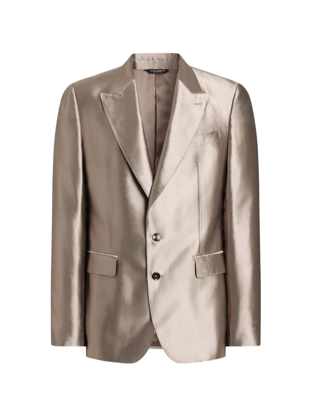 Dolce & Gabbana Giacca monopetto Sicilia Light in shantung di seta - Toni neutri