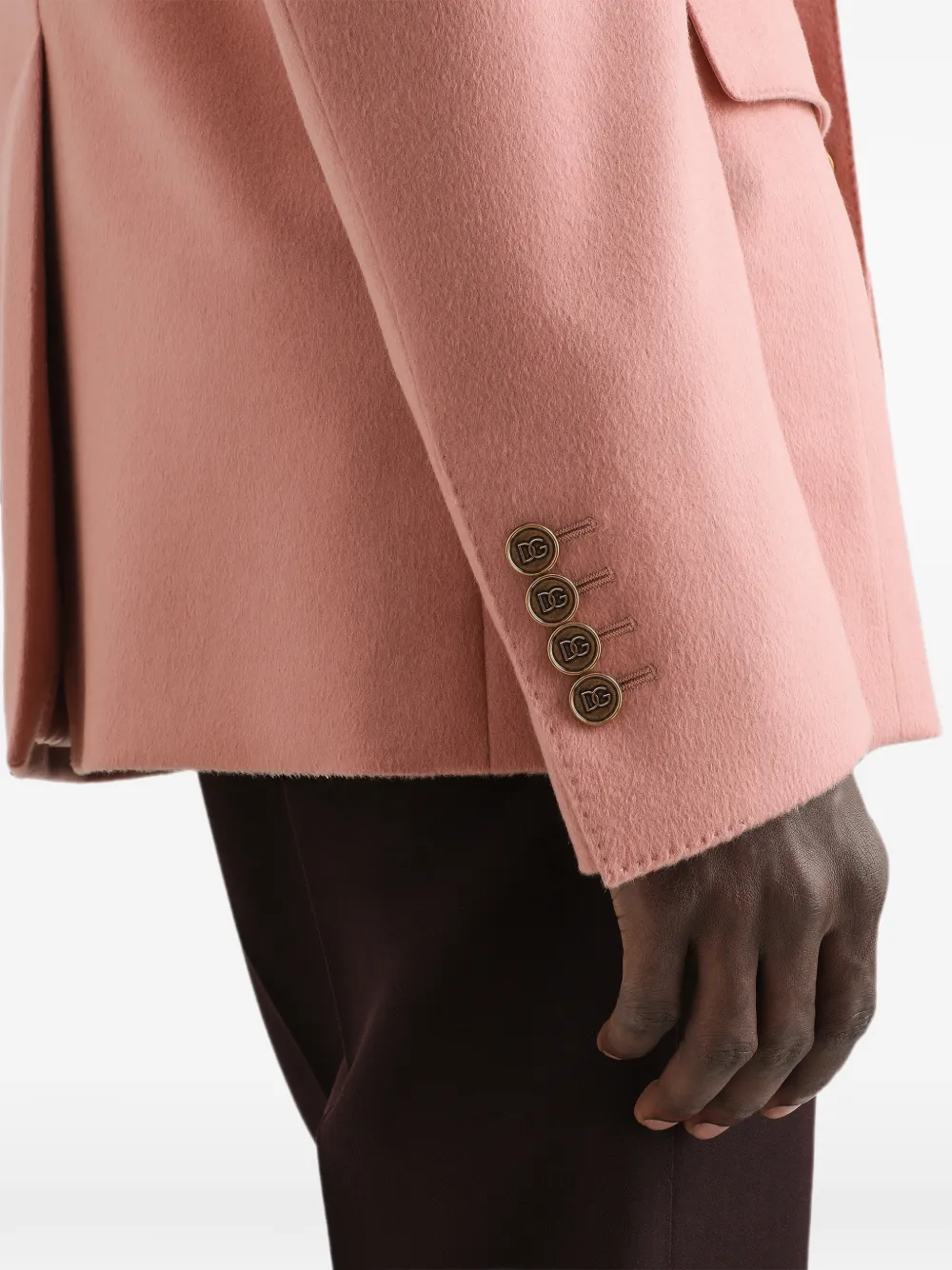 Dolce & Gabbana Sicilia light jack van kasjmier met enkele rij knopen Roze