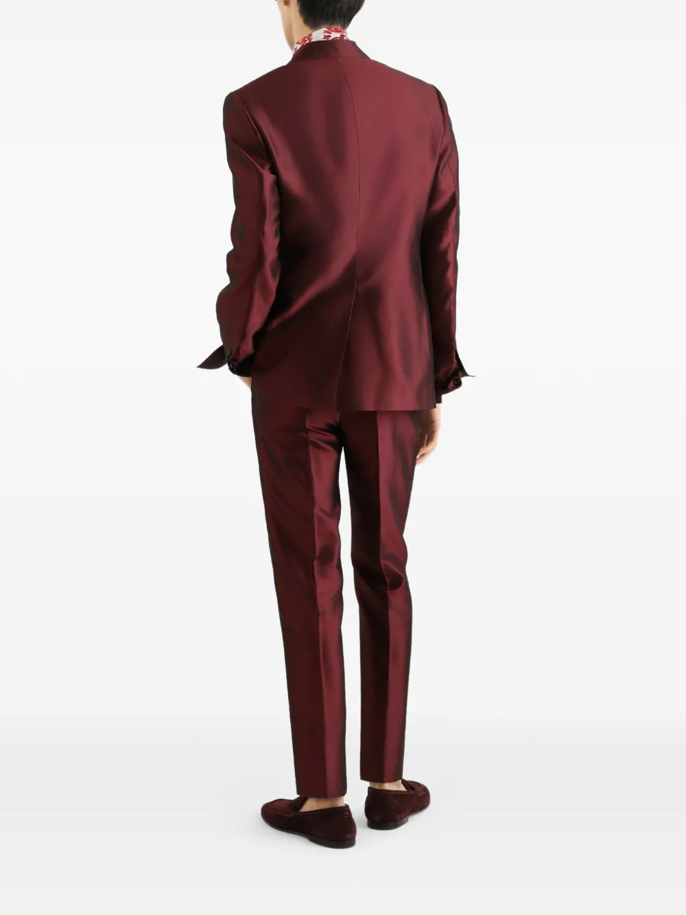Dolce & Gabbana Sicilia Light zijden blazer met dubbele rij knopen Rood