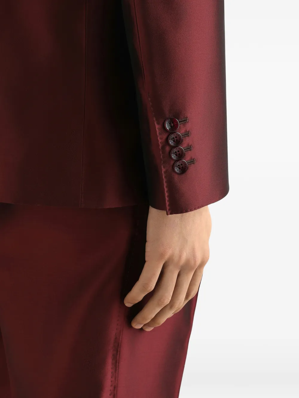 Dolce & Gabbana Sicilia Light zijden blazer met dubbele rij knopen Rood