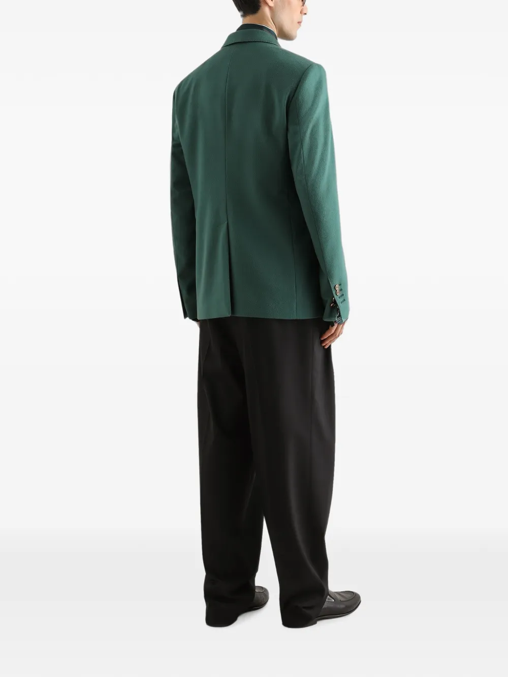 Dolce & Gabbana Sicilia kasjmier jack met dubbele rij knopen Groen