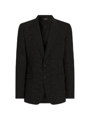 Dolce & Gabbana ストライプ ダブルジャケット | ブラック | FARFETCH JP