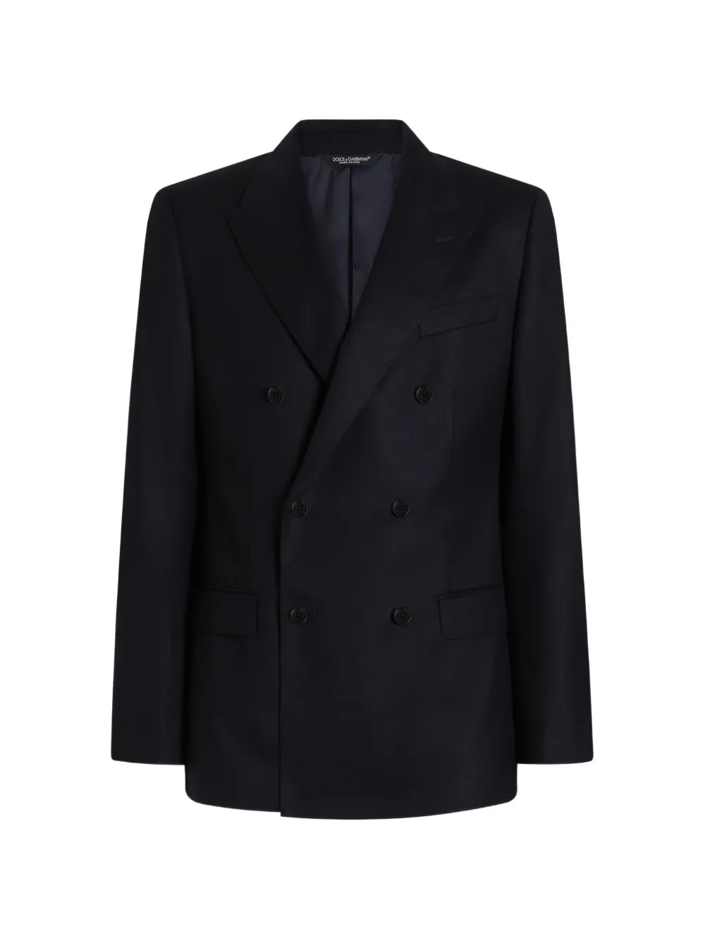 Dolce & Gabbana Giacca doppiopetto Martini in lana gessata - Blu
