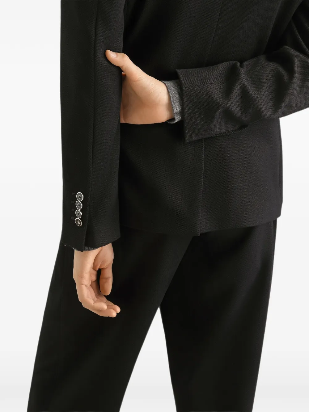 Dolce & Gabbana Portofino jersey blazer met dubbele rij knopen Zwart