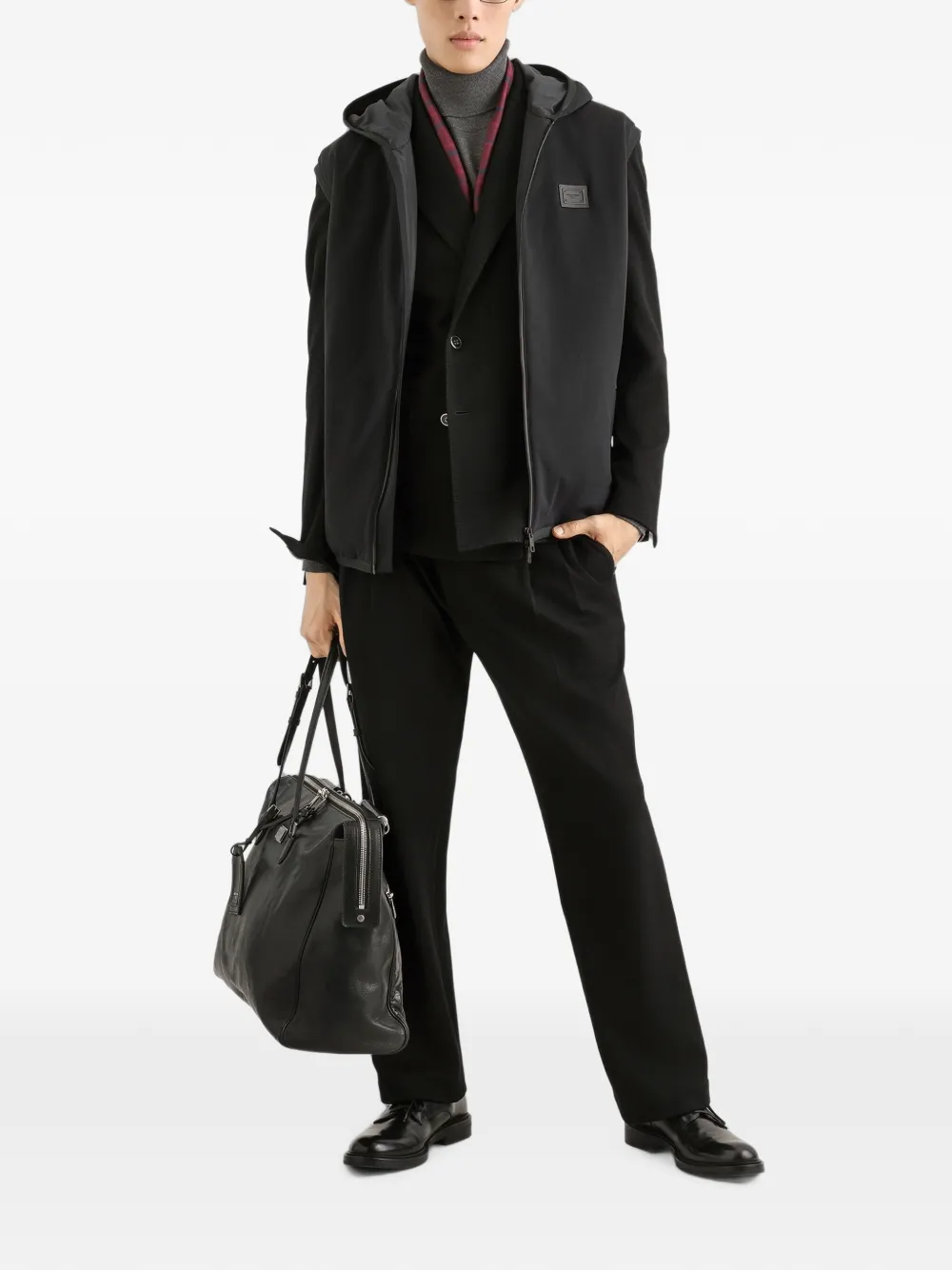 Dolce & Gabbana Portofino jersey blazer met dubbele rij knopen Zwart