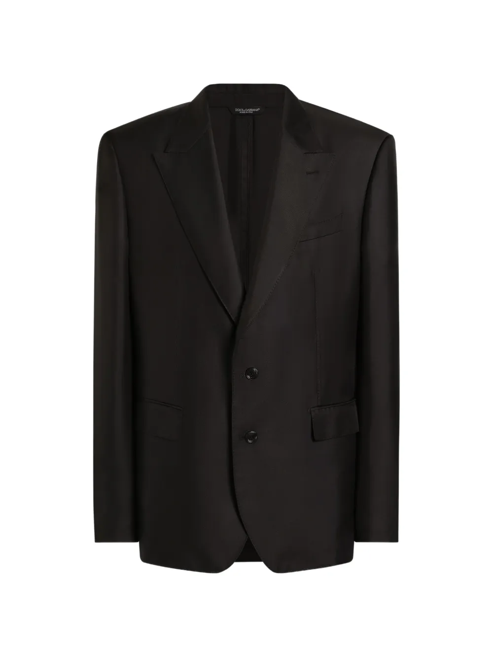 Dolce & Gabbana Sicilia light single-breasted silk twill jacket - Nero