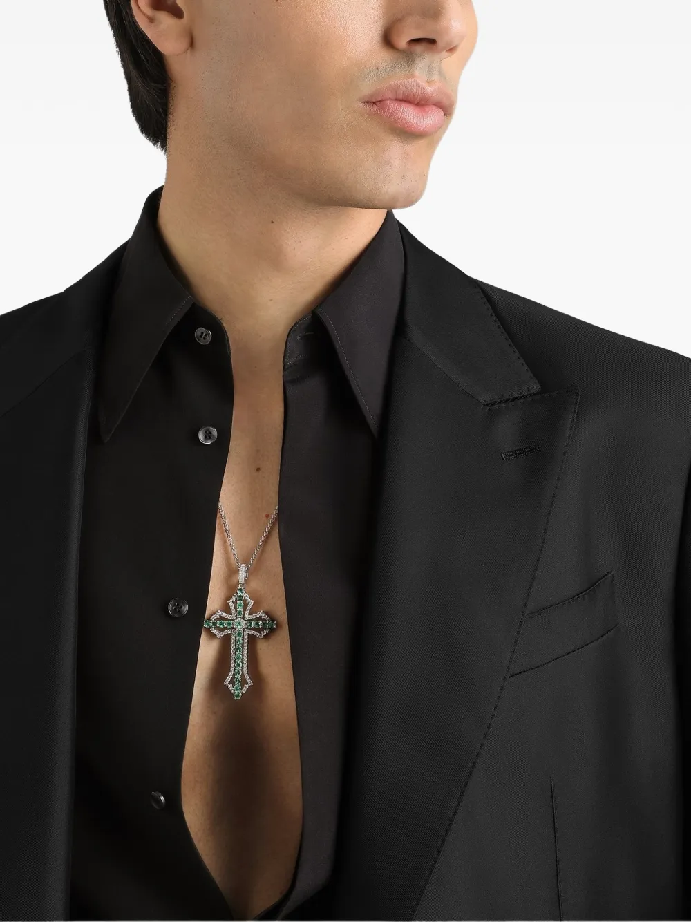 Dolce & Gabbana Sicilia Light zijden twill blazer met enkele rij knopen Zwart