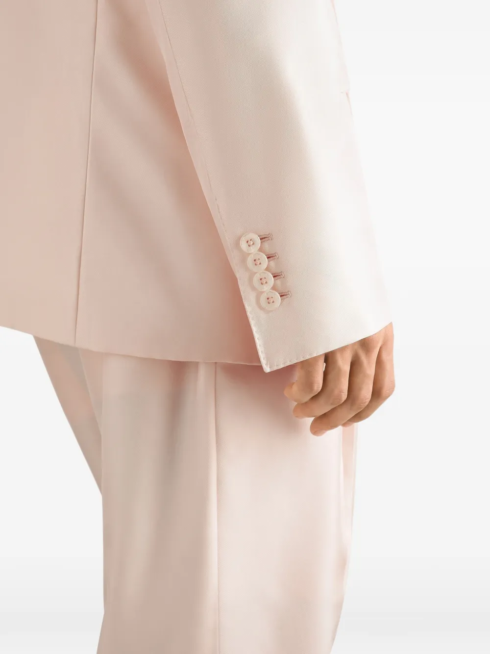 Dolce & Gabbana Sicilia Light zijden jack met dubbele rij knopen Roze