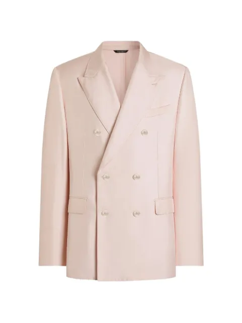 Dolce & Gabbana Sicilia Light double-breasted silk twill jacket