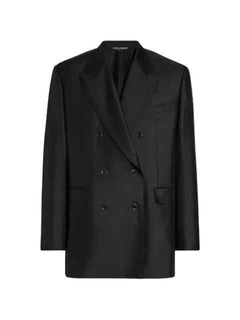 Dolce & Gabbana Sicilia light double-breasted silk twill jacket