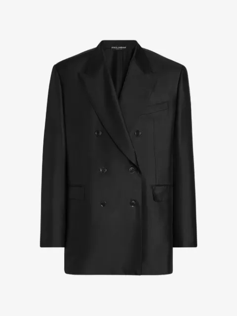 Dolce & Gabbana Sicilia light double-breasted silk twill jacket