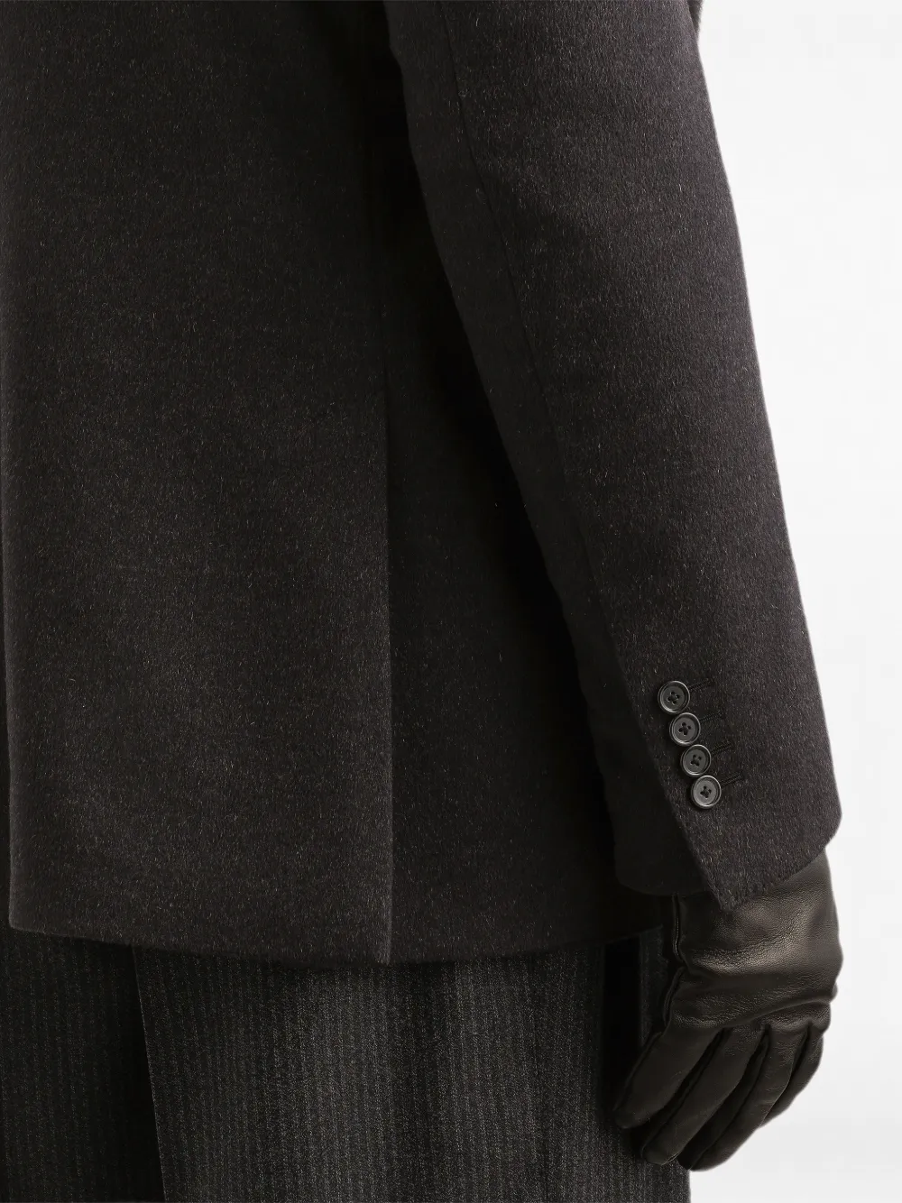 Dolce & Gabbana Palermo jack van kasjmier met dubbele rij knopen Grijs