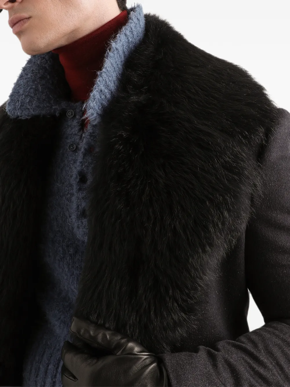 Dolce & Gabbana Palermo jack van kasjmier met dubbele rij knopen Grijs