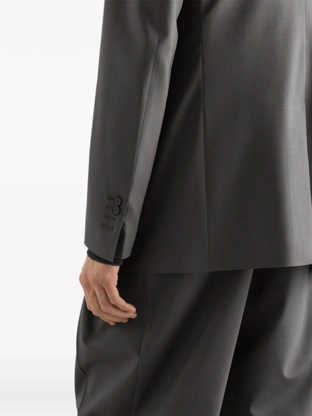 Dolce & Gabbana Palermo wollen jack met enkele rij knopen Grijs