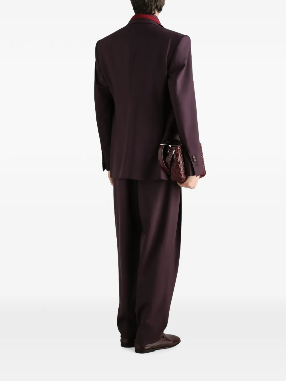 Dolce & Gabbana Palermo wollen jack met dubbele rij knopen Paars
