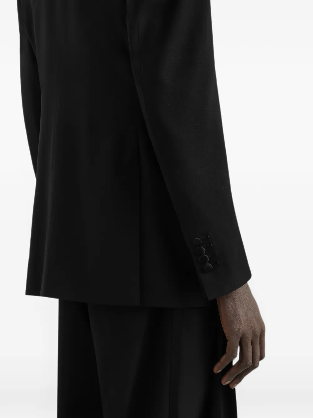 Dolce & Gabbana Palermo smoking van scheerwol met dubbele rij knopen Zwart