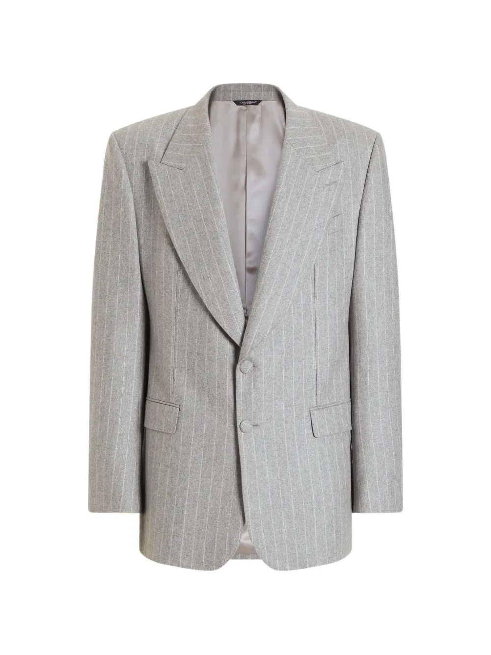 Dolce & Gabbana Giacca monopetto Martini in flanella gessata - Grigio